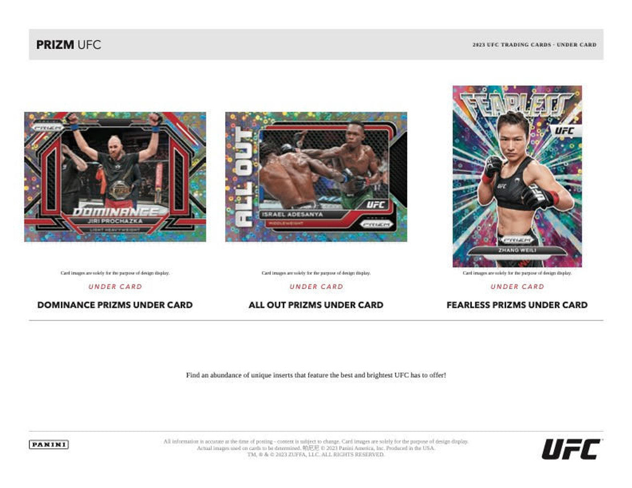 2023 Panini Prizm UFC Undercard Box