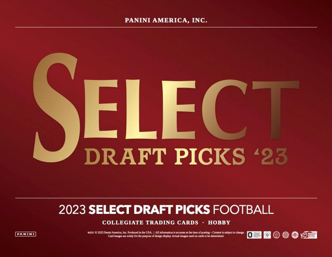 2023 Panini Select Draft Picks Football Hobby Box