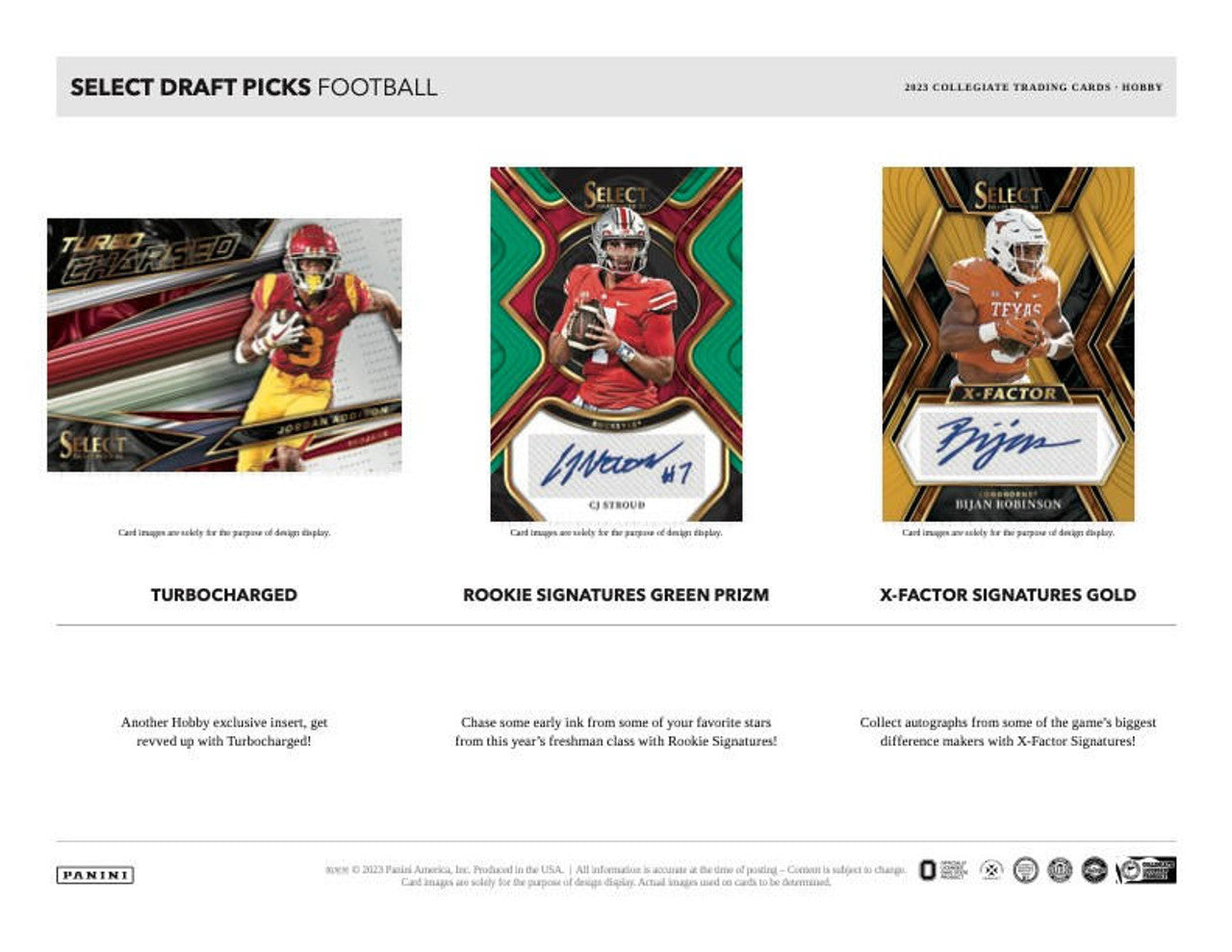 2023 Panini Select Draft Picks Football Hobby Box