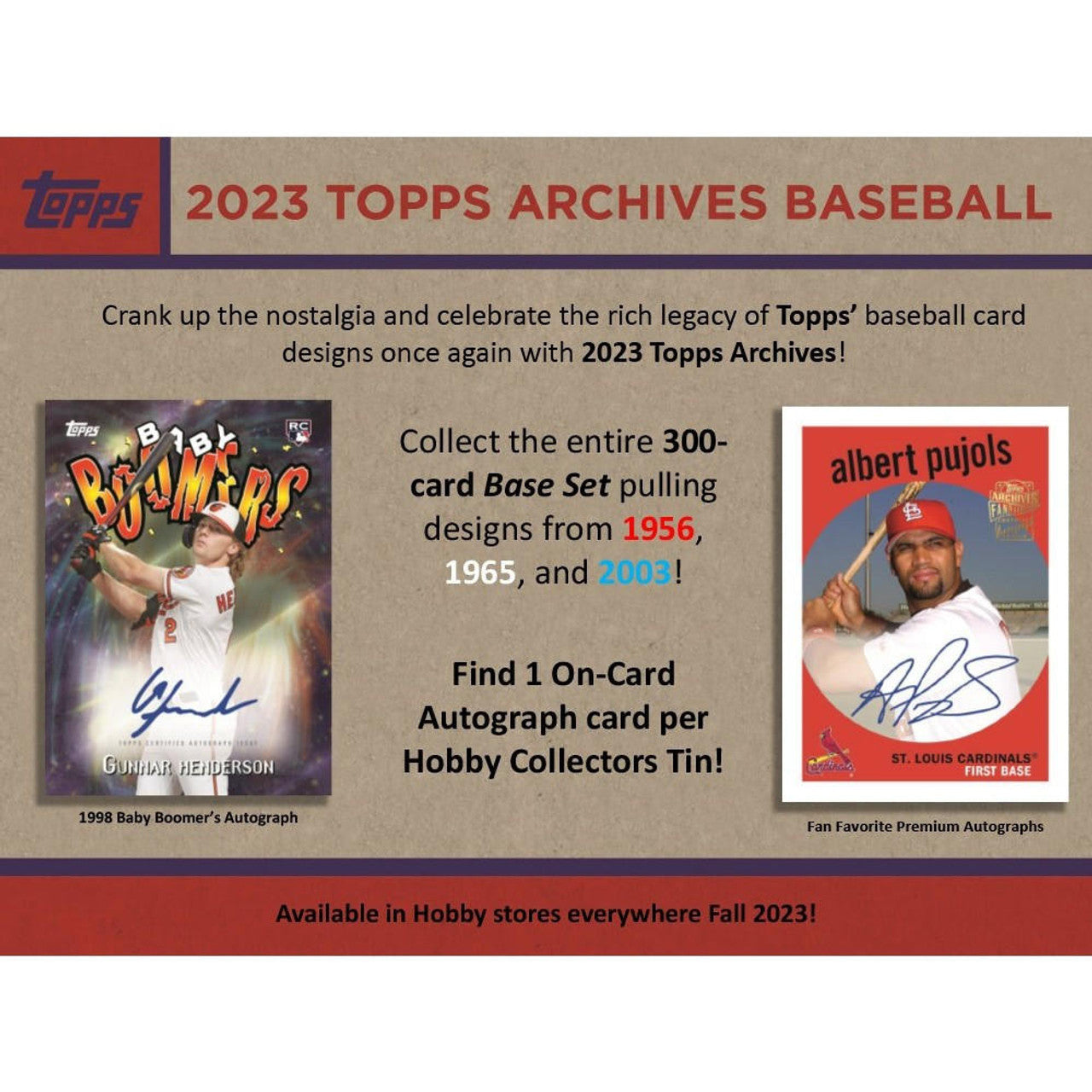 2023 Topps Archives Baseball Collector's Tin Hobby Box