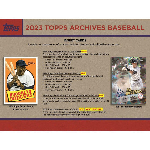 2023 Topps Archives Baseball Collector's Tin Hobby Box