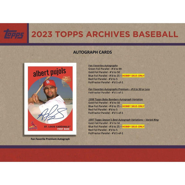 2023 Topps Archives Baseball Collector's Tin Hobby Box