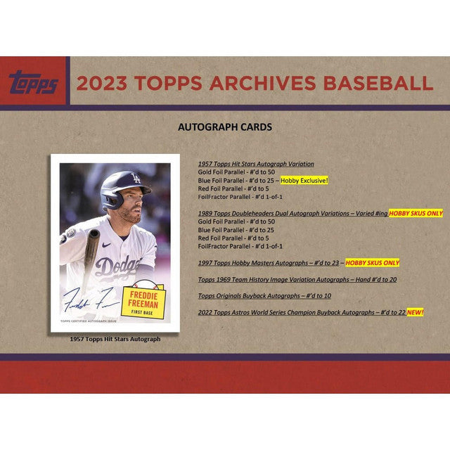 2023 Topps Archives Baseball Collector's Tin Hobby Box