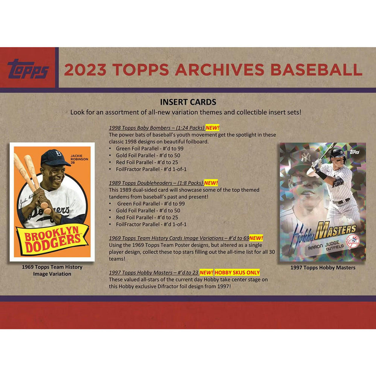 2023 Topps Archives Baseball Hobby Box