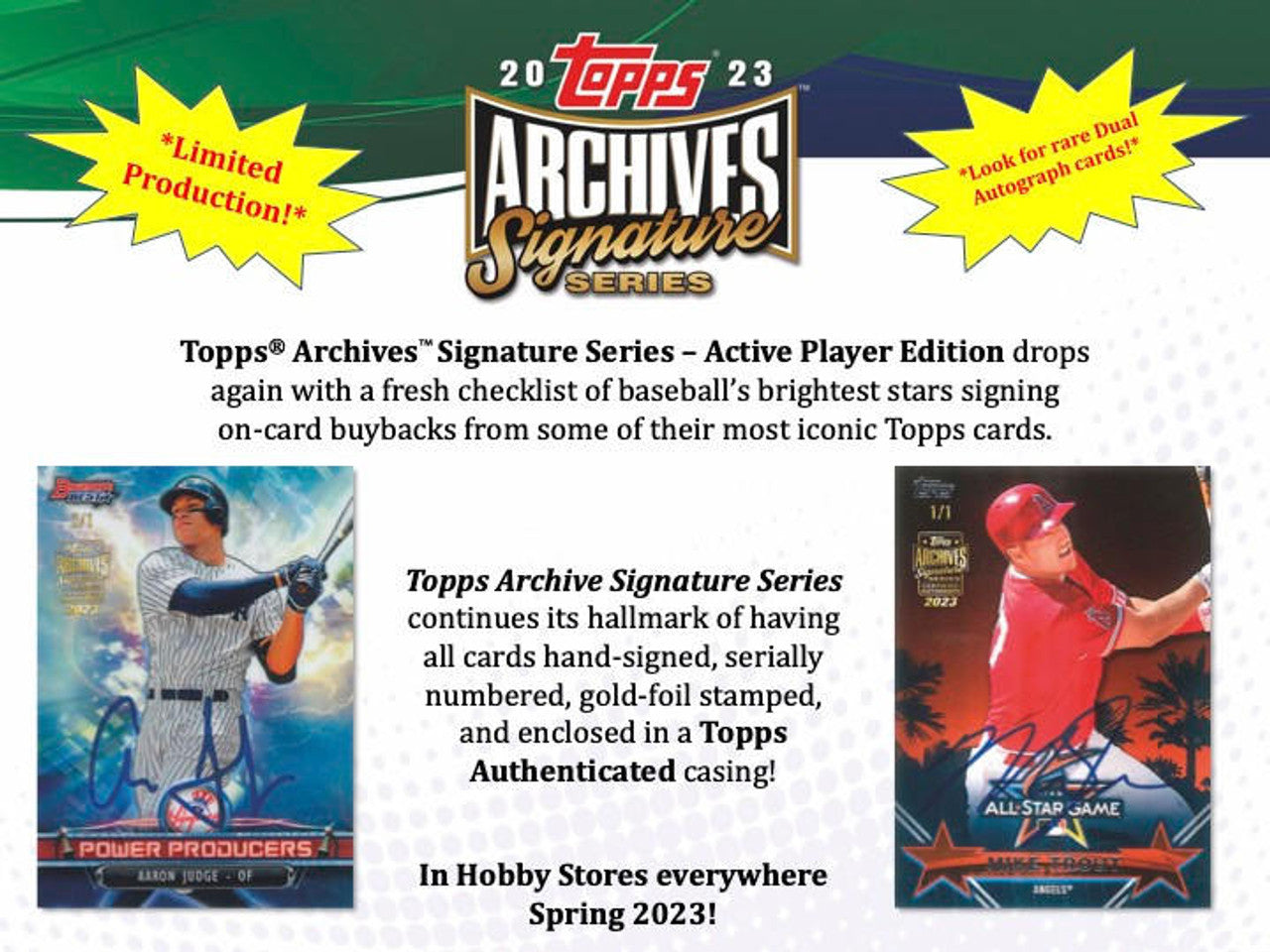 2023 Topps Archives Signature Series Baseball Active Edition Hobby Box