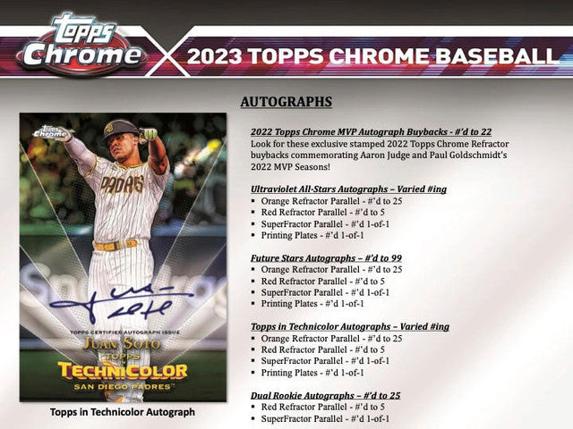2023 Topps Chrome Baseball Hobby Box