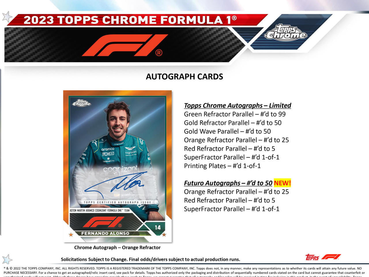 2023 Topps Chrome Formula 1 F1 Hobby Box