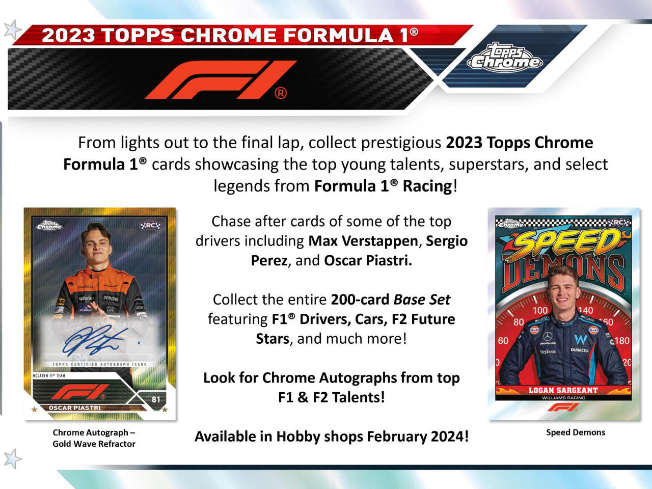 2023 Topps Chrome Formula 1 F1 Hobby Box