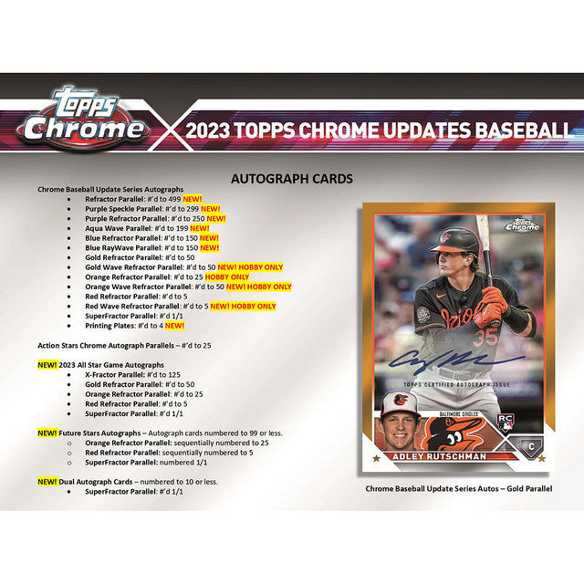 2023 Topps Chrome Update Baseball Hobby Box