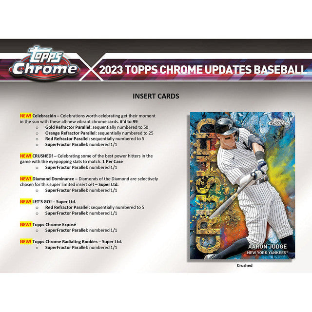 2023 Topps Chrome Update Baseball Hobby Box