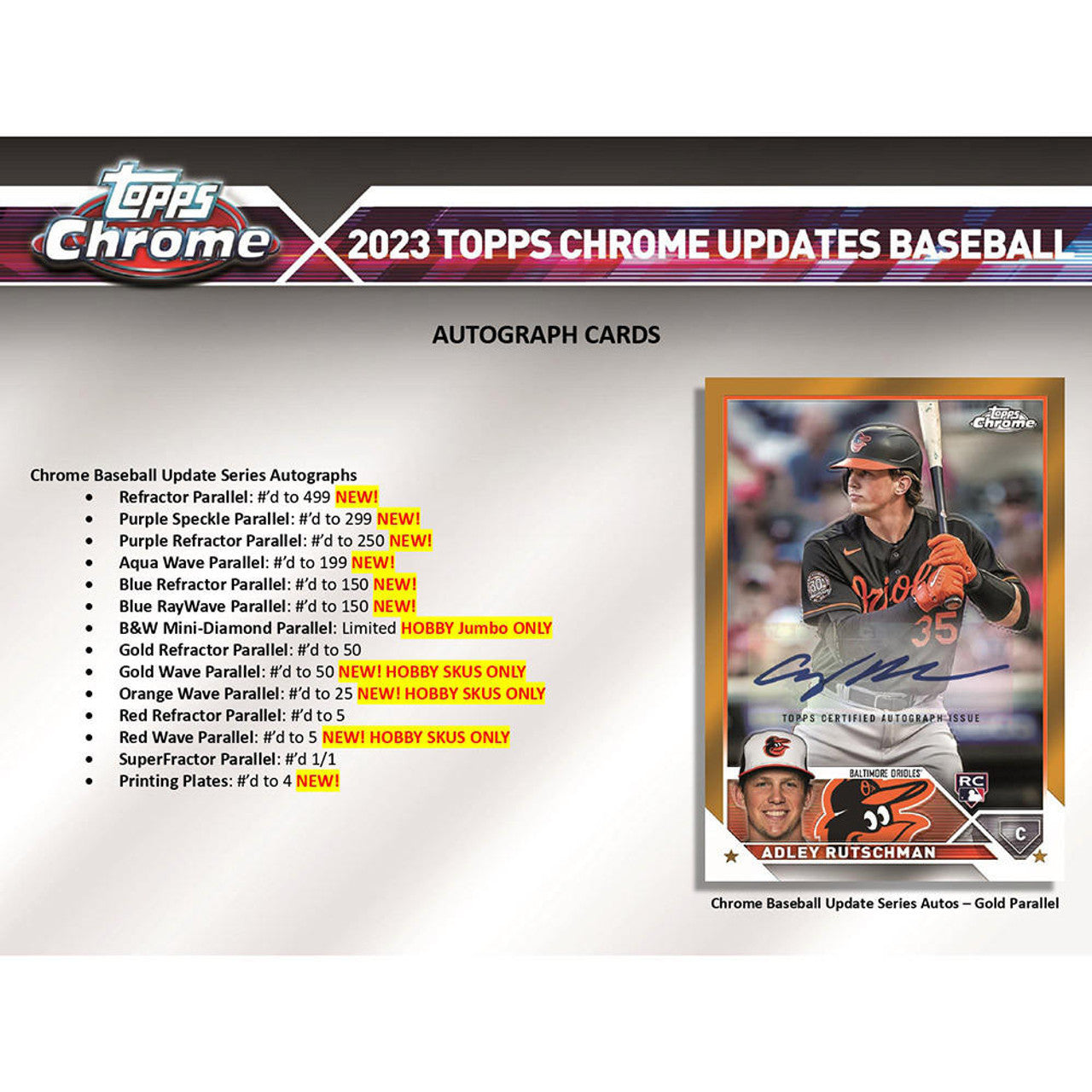 2023 Topps Chrome Update Baseball Jumbo Hobby Box