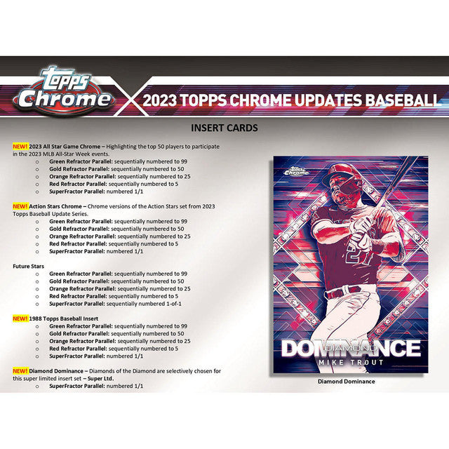 2023 Topps Chrome Update Baseball Jumbo Hobby Box