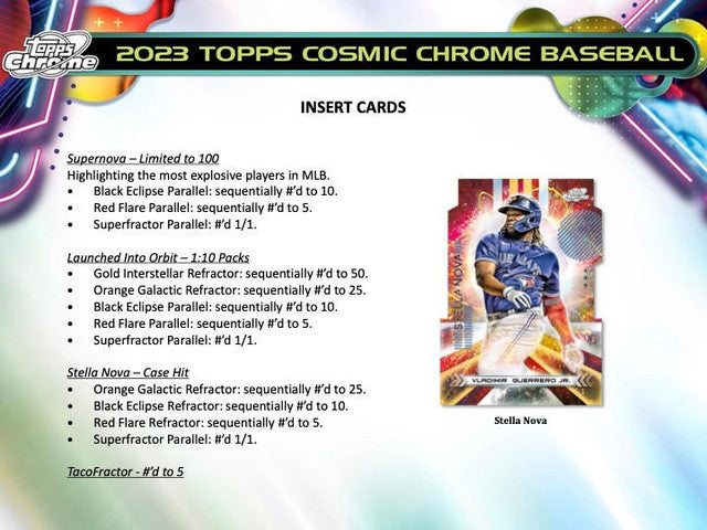 2023 Topps Cosmic Chrome Baseball Hobby Box