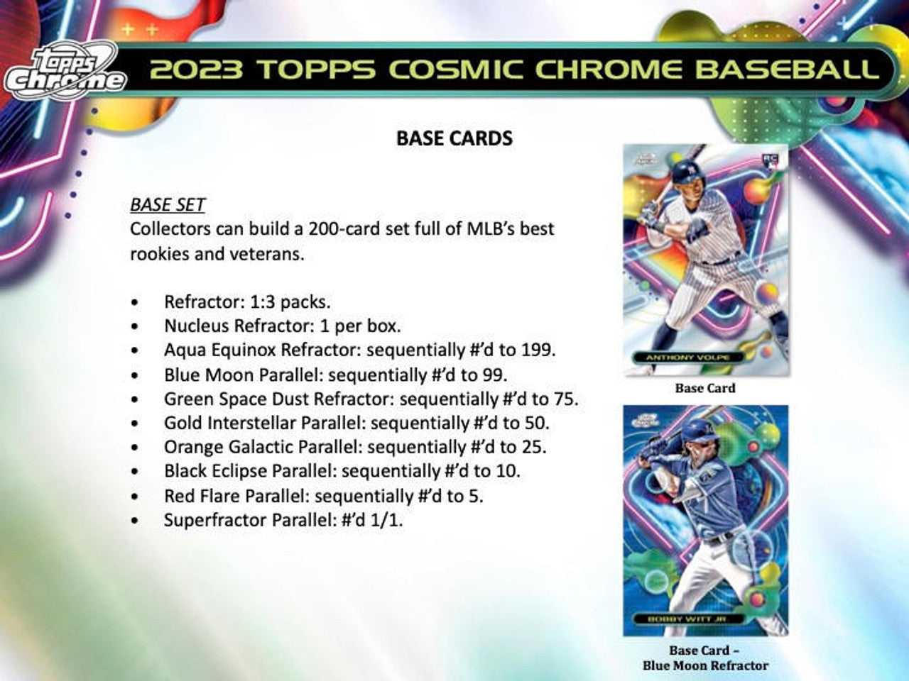 2023 Topps Cosmic Chrome Baseball Hobby Box