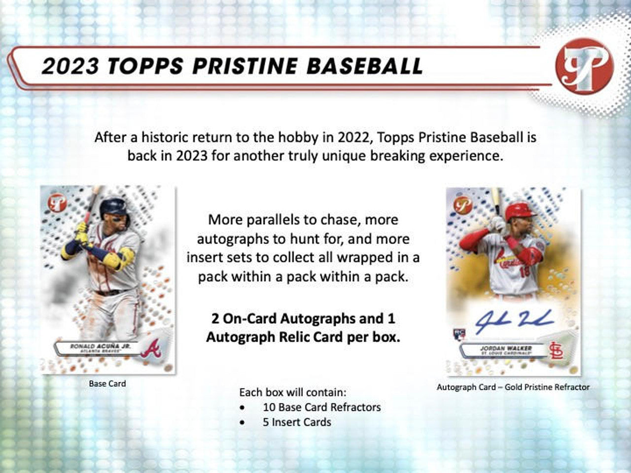 2023 Topps Pristine Baseball Hobby Box