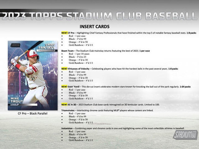 2023 Topps Stadium Club Baseball Hobby Box