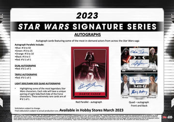 2023 Topps Star Wars Signature Series Hobby Box