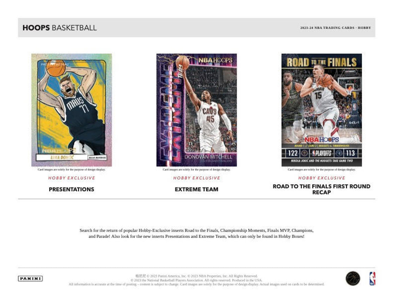 2023/24 Panini Hoops Basketball Hobby Box