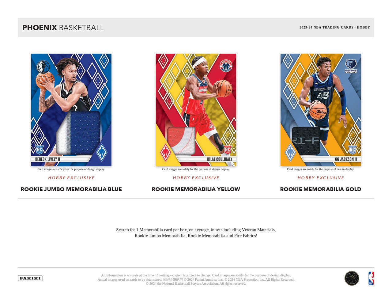 2023/24 Panini Phoenix Basketball Hobby Box