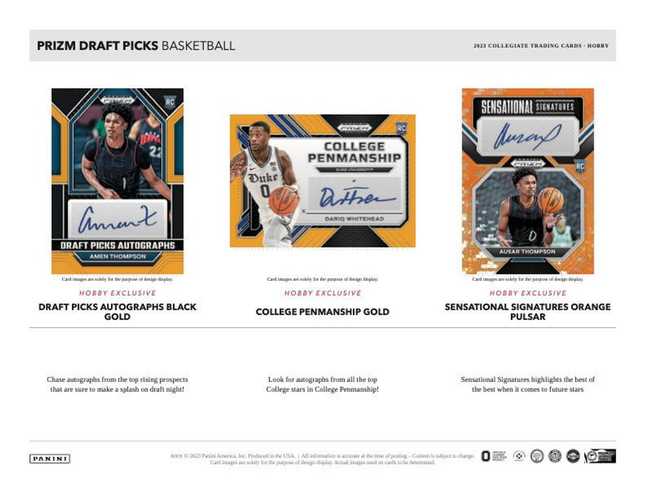 2023/24 Panini Prizm Draft Picks Basketball Hobby Box