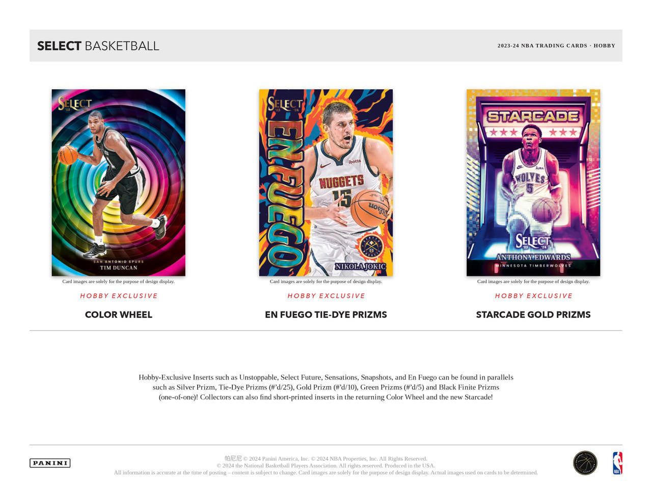 2023/24 Panini Select Basketball Hobby Box