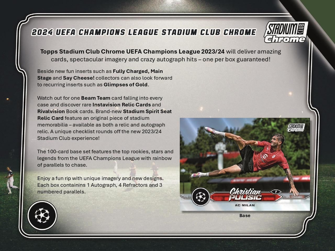 2023/24 Topps Stadium Club Chrome UEFA CC Soccer Hobby Box