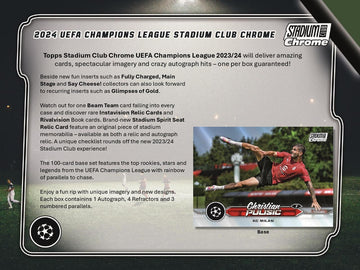 2023/24 Topps Stadium Club Chrome UEFA CC Soccer Hobby Box