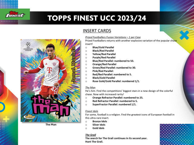 2023/24 Topps Finest UEFA Club Competitions Soccer Hobby Box
