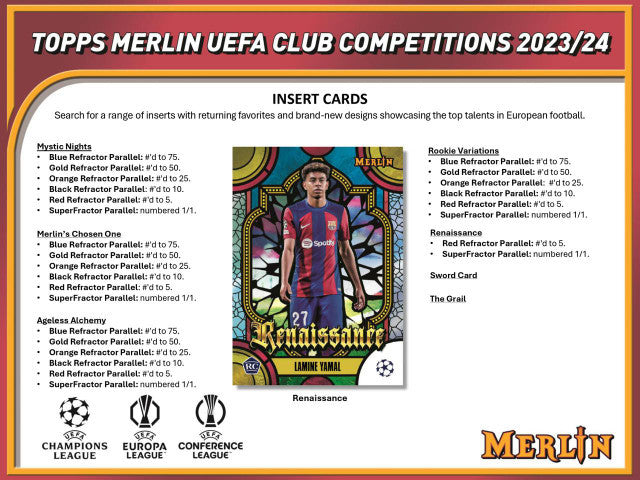 2023/24 Topps Chrome Merlin UEFA CC Soccer Hobby Box