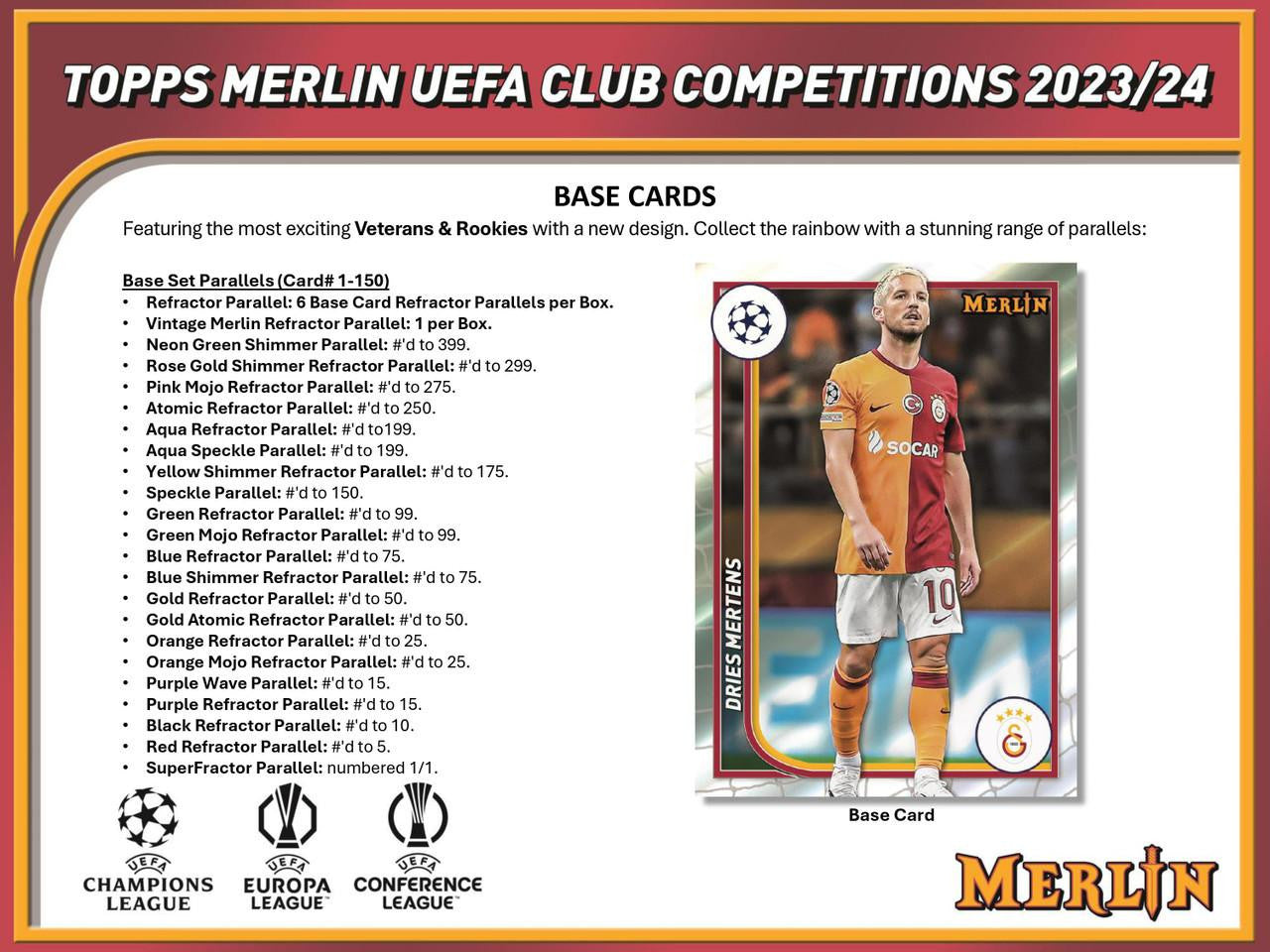 2023/24 Topps Chrome Merlin UEFA CC Soccer Hobby Box