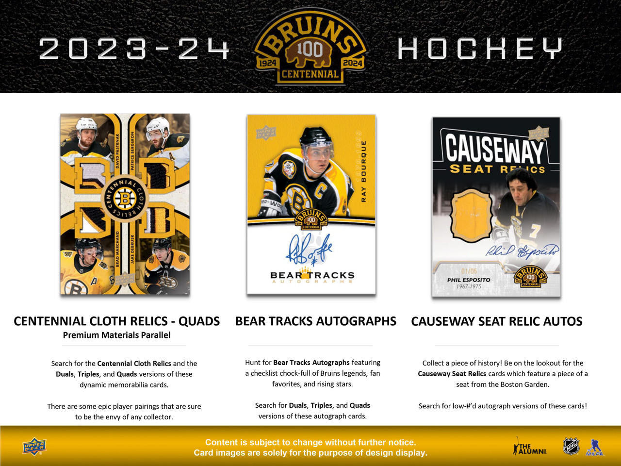 2023/24 Upper Deck Boston Bruins Centennial Hockey Hobby Box