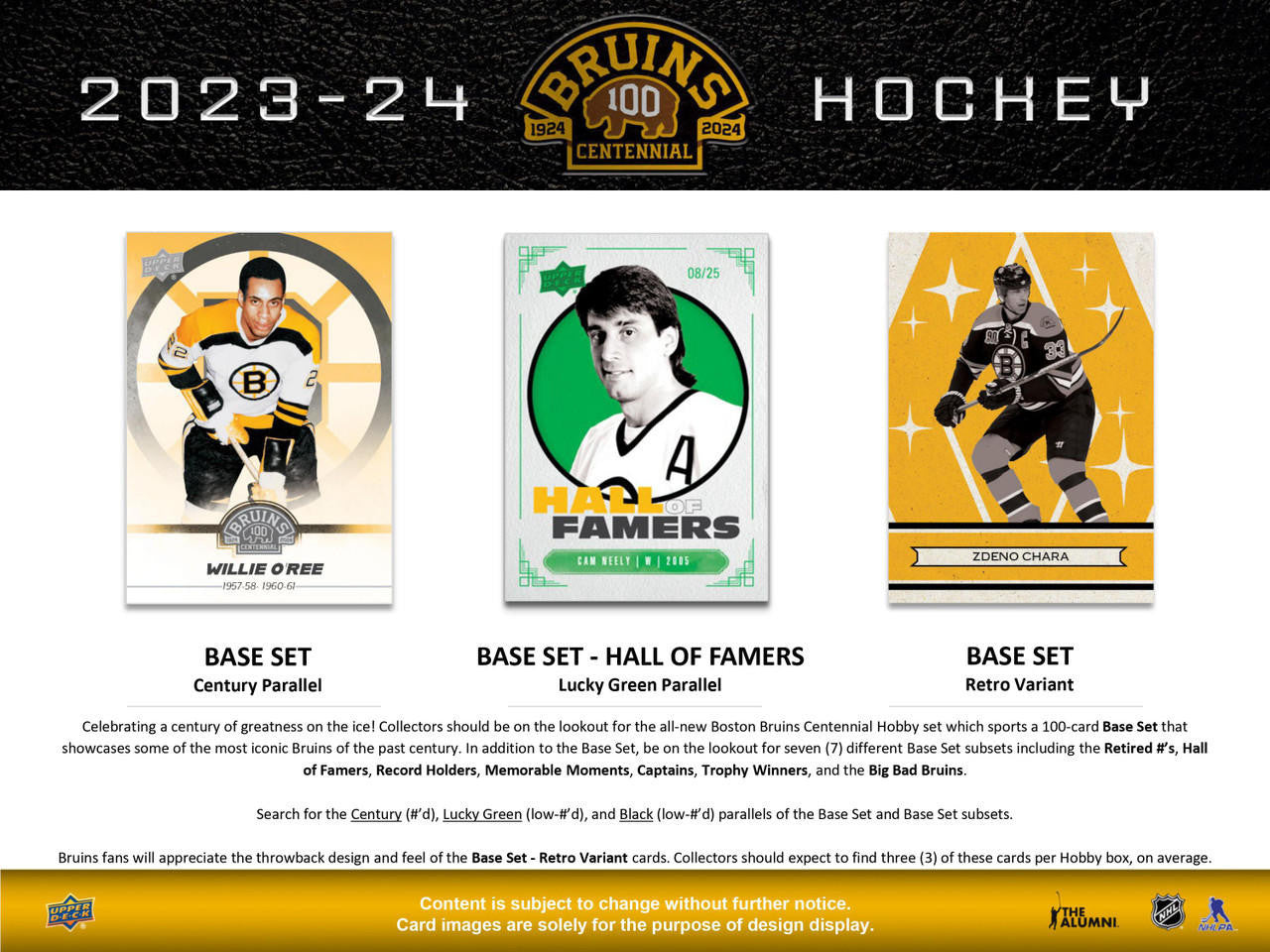 2023/24 Upper Deck Boston Bruins Centennial Hockey Hobby Box