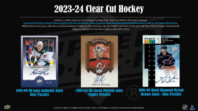 2023/24 Upper Deck Clear Cut Hockey Hobby Case (30)