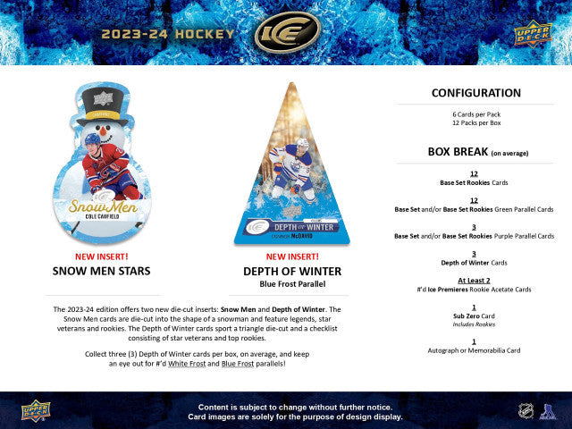 2023/24 Upper Deck Ice Hockey Hobby Case (12)