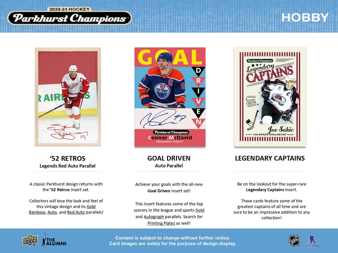 2023/24 Upper Deck Parkhurst Champions Hockey Hobby Box
