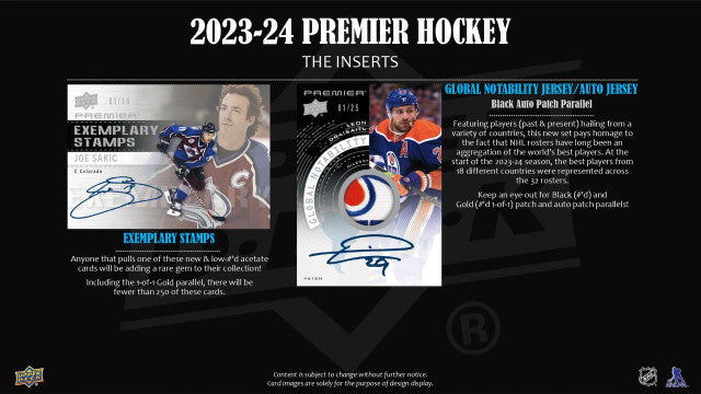 2023/24 Upper Deck Premier Hockey Hobby Box