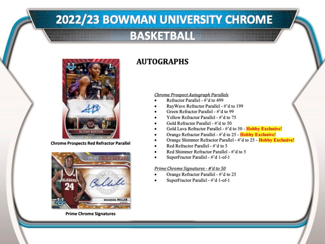 2022/23 Bowman University Chrome Basketball Hobby Case (12)