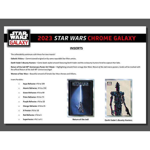2023 Topps Chrome Star Wars Galaxy Hobby Box