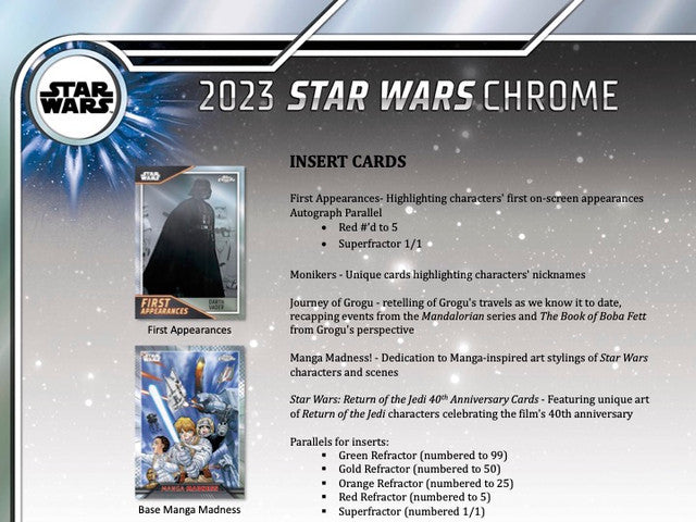 2023 Topps Star Wars Chrome Hobby Box