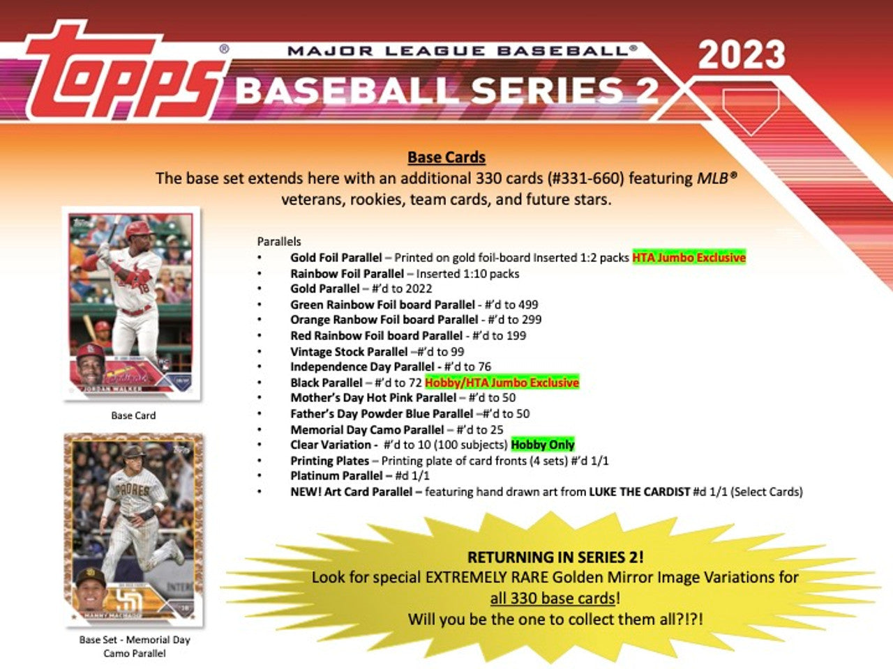 2023 Topps Series 2 Baseball Hobby Box
