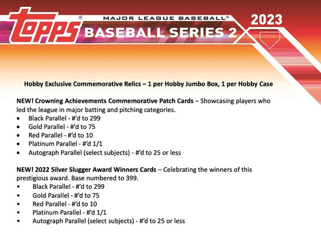 2023 Topps Series 2 Jumbo Baseball Hobby Box