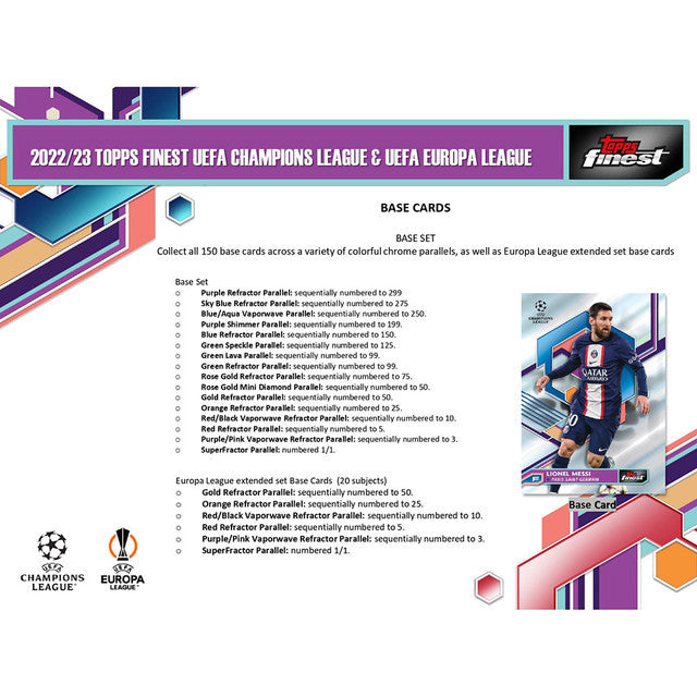2022/23 Topps Finest UEFA Club Competitions Soccer Hobby Box