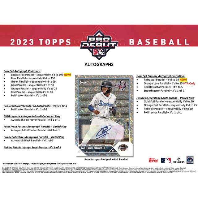 2023 Topps Pro Debut Baseball Hobby Jumbo Box