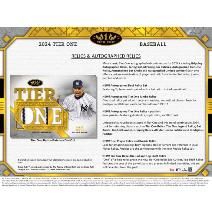 2024 Topps Tier One Baseball Hobby Case (12)