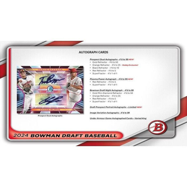 2024 Bowman Draft Baseball Jumbo Hobby Box