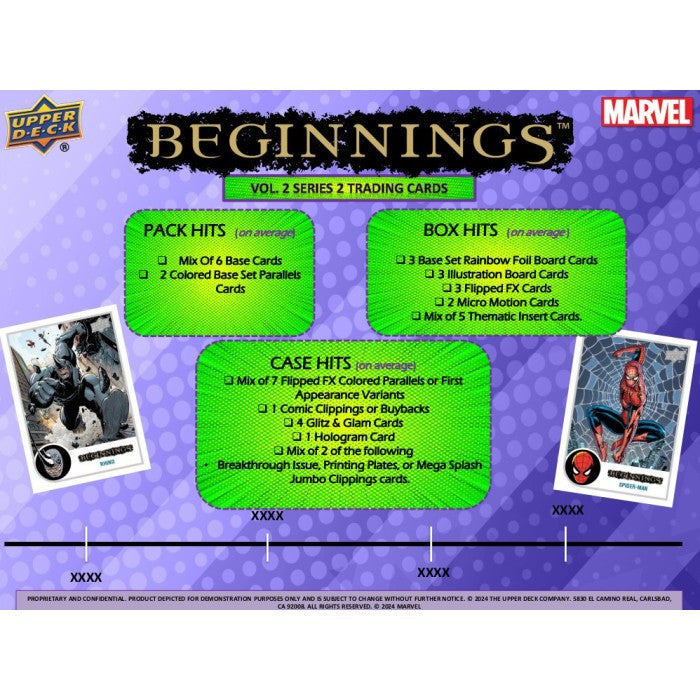 2024 Upper Deck Marvel Beginnings Volume 2 Series 2 Hobby Box