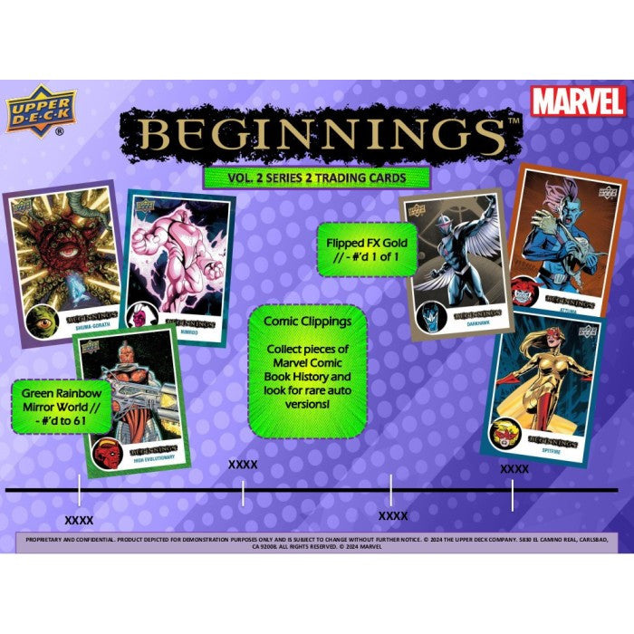 2024 Upper Deck Marvel Beginnings Volume 2 Series 2 Hobby Box