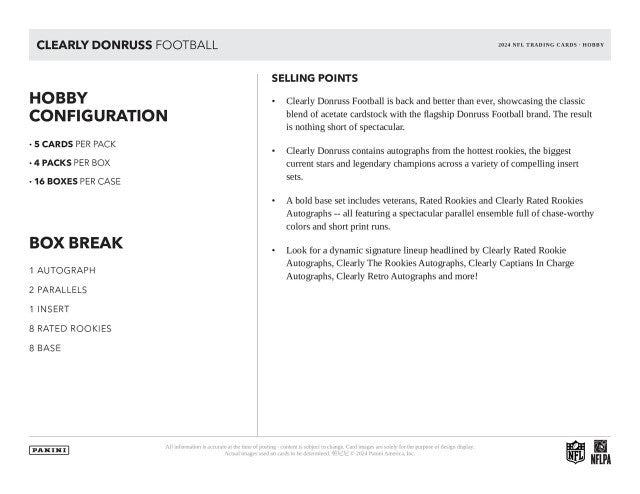 2024 Panini Clearly Donruss Football Hobby Case (16)