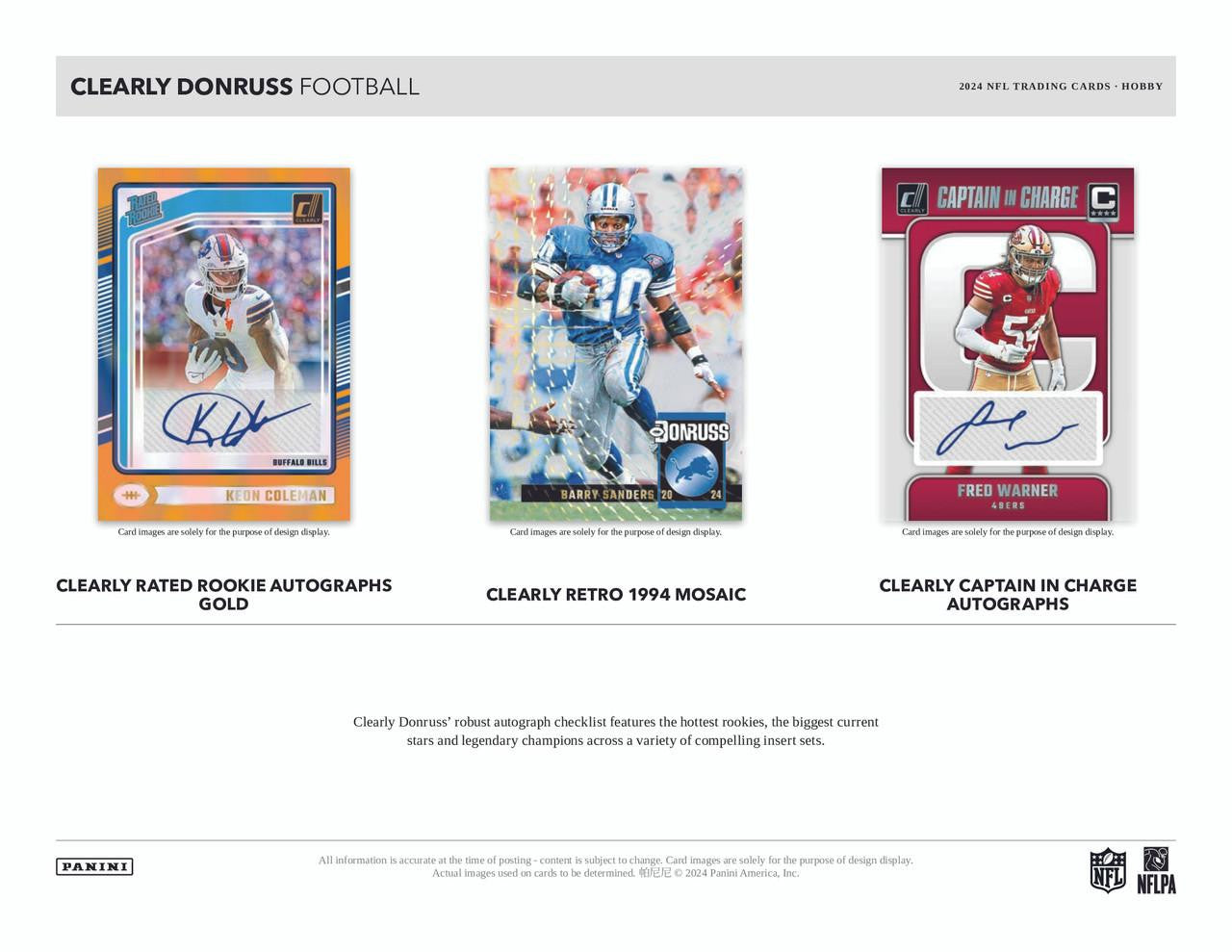 2024 Panini Clearly Donruss Football Hobby Box