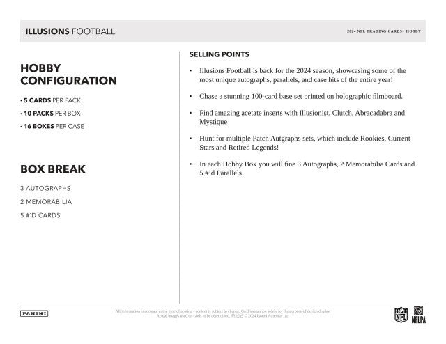 2024 Panini Illusions Football Hobby Box